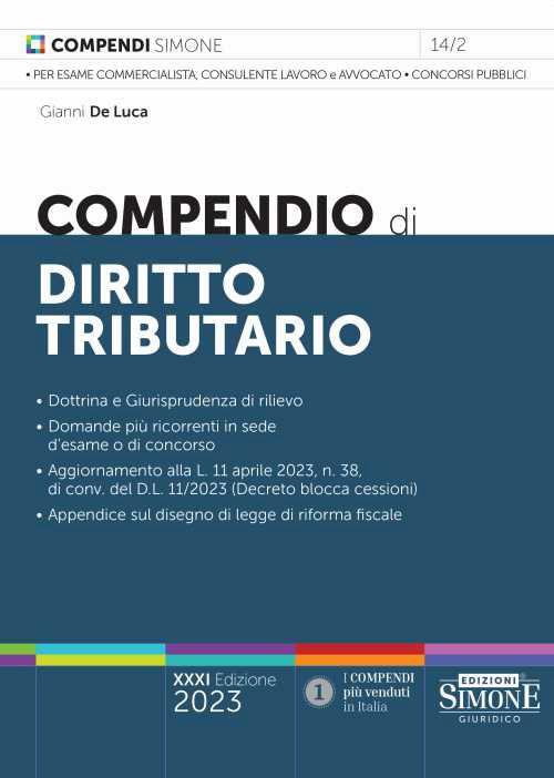 Compendio di diritto tributario - Gianni De Luca - copertina