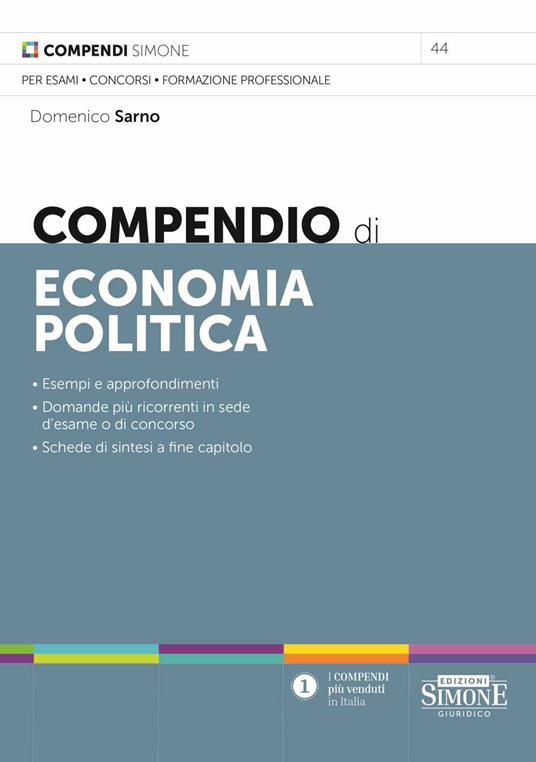 Compendio di economia politica - Domenico Sarno - copertina