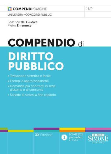 Compendio di diritto pubblico - Federico Del Giudice,Pietro Emanuele - copertina