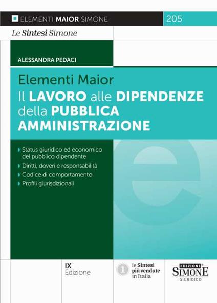 Il lavoro alle dipendenze della pubblica amministrazione - Alessandra Pedaci - copertina