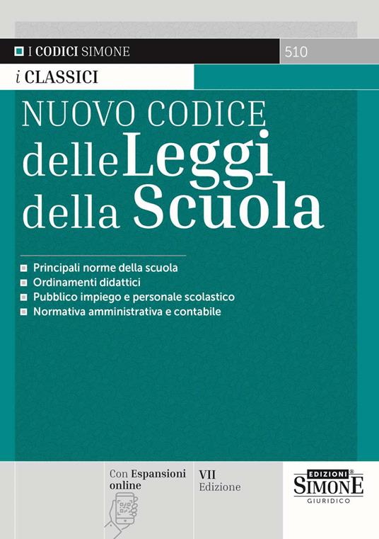 Nuovo codice delle leggi della scuola. Con espansione online - copertina