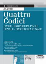 Quattro codici: Civile-Procedura civile-Penale-Procedura penale. Con QR Code