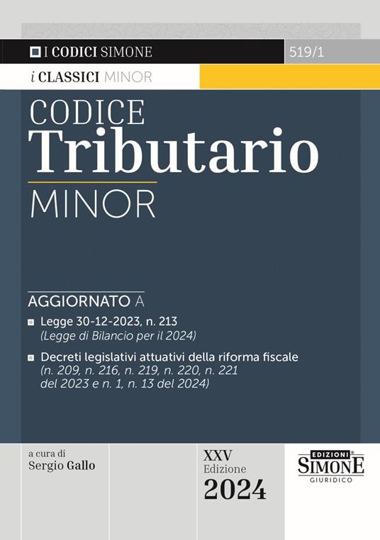 Codice tributario. Ediz. minor - copertina