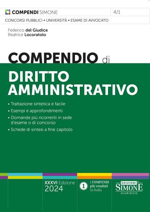 Compendio di diritto amministrativo - Federico Del Giudice,Beatrice Locoratolo - copertina