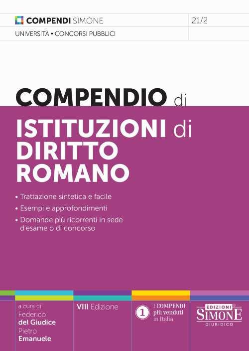 Compendio di istituzioni di diritto romano - copertina