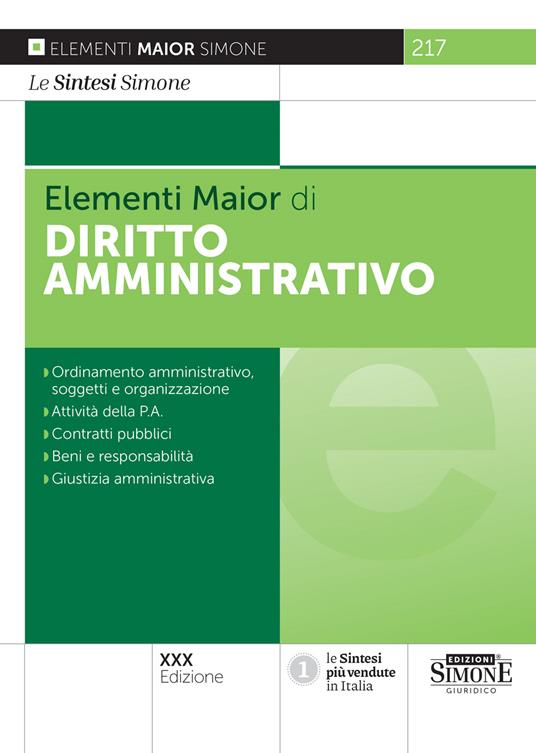 Elementi di diritto amministrativo - copertina