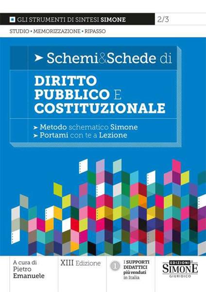 Schemi & schede di diritto pubblico e costituzionale - copertina