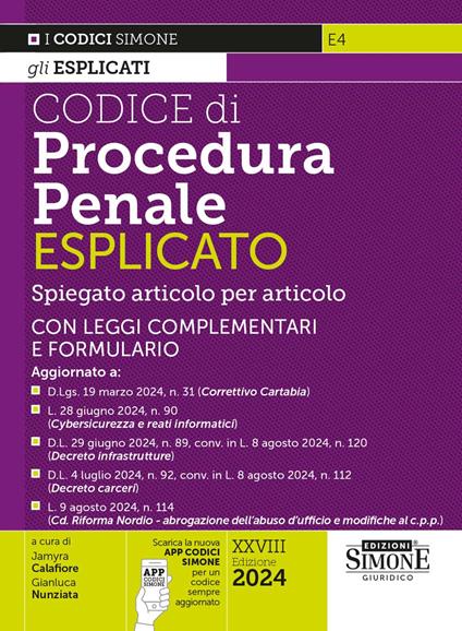 E4 - Codice di procedura Penale Esplicato - Spiegato articolo per articolo - copertina