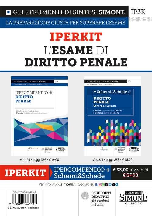 L'esame di diritto penale. Iperkit. Ipercompendio di diritto penale-Schemi & schede di diritto penale. Generale e speciale - copertina