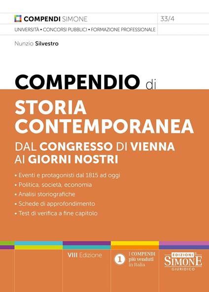 Compendio di storia contemporanea. Dal Congresso di Vienna ai giorni nostri - copertina