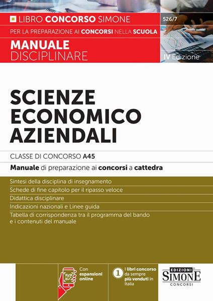 Scienze economico aziendali. Classe di Concorso A45. Manuale di preparazione ai concorsi a cattedra. Con espansioni online - copertina