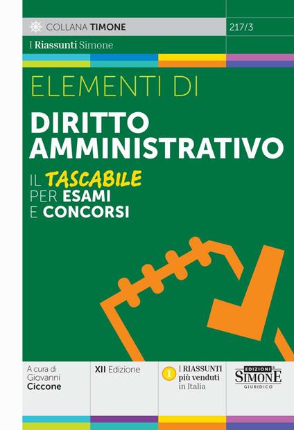 Elementi di diritto amministrativo - copertina