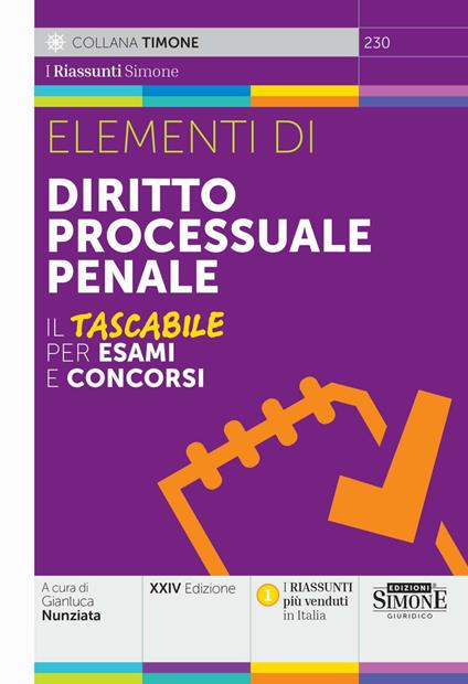 Elementi di diritto processuale penale - copertina