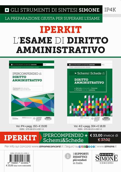 Iperkit esame di diritto amministrativo: Ipercompendio diritto amministrativo-Schemi & schede di diritto amministrativo - copertina