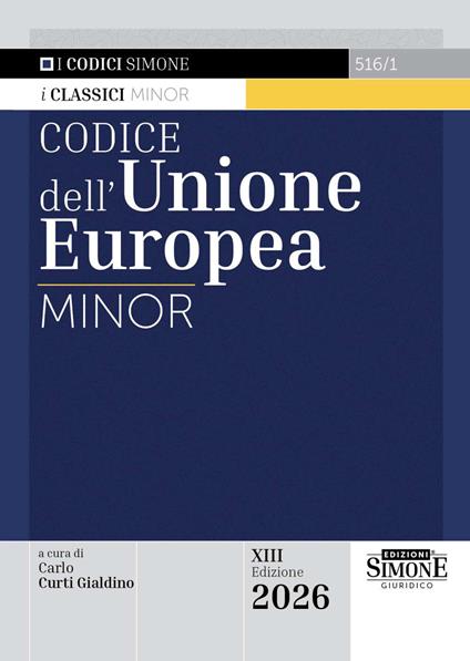 Codice dell'Unione Europea Minor - copertina