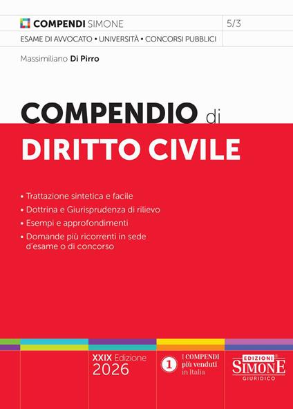 Compendio di diritto civile - Massimiliano Di Pirro - copertina