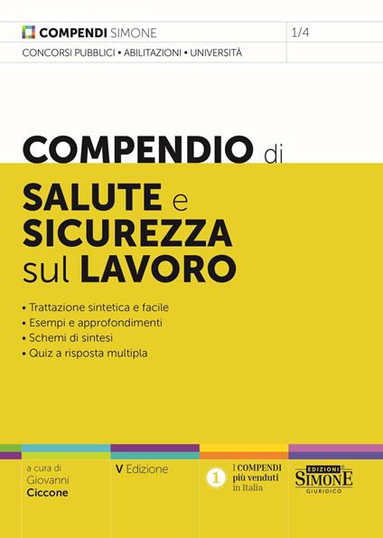 Compendio di salute e sicurezza sul lavoro. Nuova ediz. - copertina
