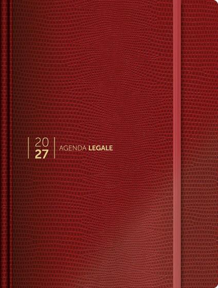 Agenda Legale 2027. Classica Lizard rosso. Con app Agenda Legale Pro - copertina