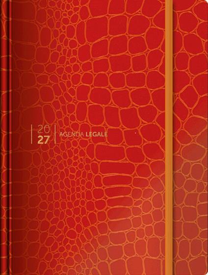 Agenda legale 2027. Law & Trend Croco arancio. Con app Agenda Legale Pro - copertina