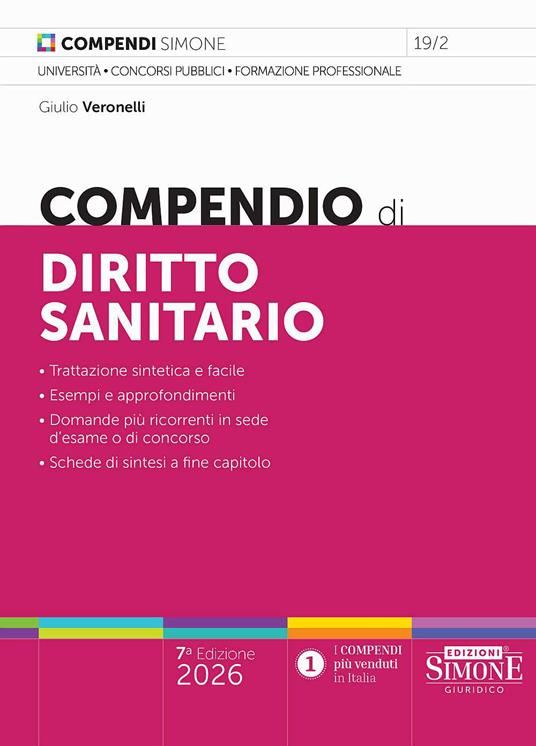 Compendio di diritto sanitario - Giulio Veronelli - copertina