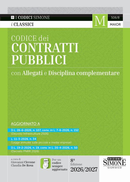 Nuovo codice dei contratti pubblici 2026 - copertina