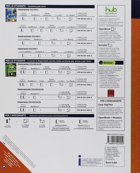  Da zero a infinito. Con Quaderno ed Eserciziario matematica. Con ebook. Con espansione online. Vol. 1/A-B - 6