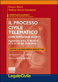 Il processo civile telematico. Con software - Andrea Sirotti Gaudenzi,Glauco Riem - copertina