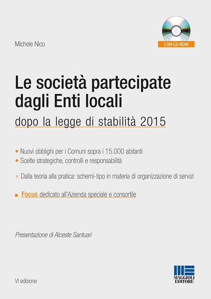 Le società partecipate dagli enti locali. Con CD-ROM - Michele Nico - copertina