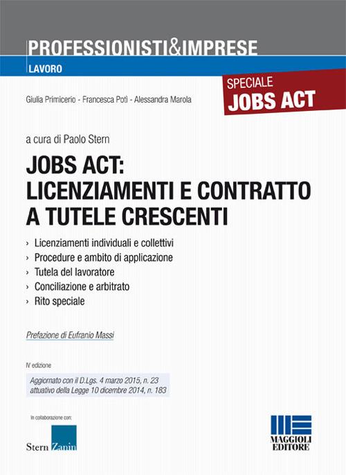 Jobs act: licenziamenti e contratto a tutele crescenti - copertina