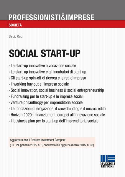 Social start-up - Sergio Ricci - copertina