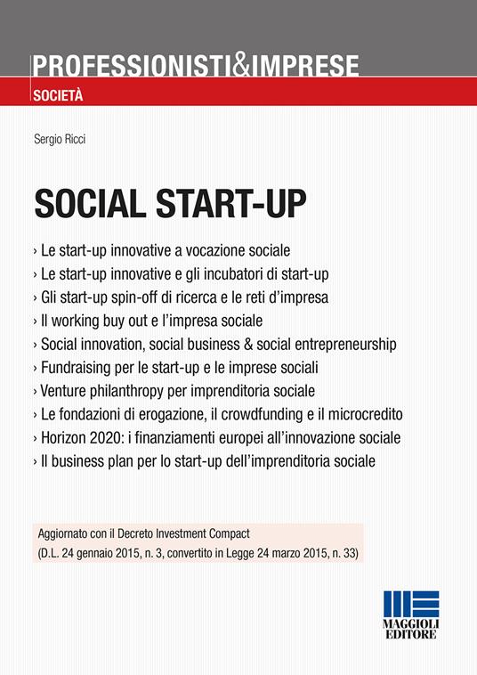 Social start-up - Sergio Ricci - copertina