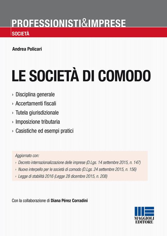 Le società di comodo - Andrea Policari - copertina