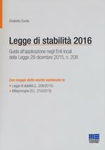 La legge di stabilità 2016