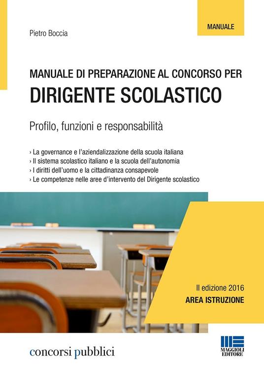 Manuale di preparazione al concorso per dirigente scolastico - Pietro Boccia - copertina