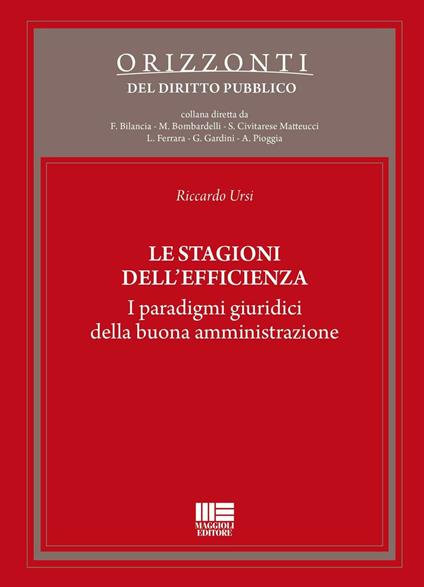 Le stagioni dell'efficienza. I paradigmi giuridici della buona amministrazione - Riccardo Ursi - copertina