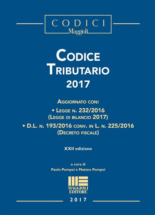 Codice tributario 2017. Con aggiornamento online - copertina