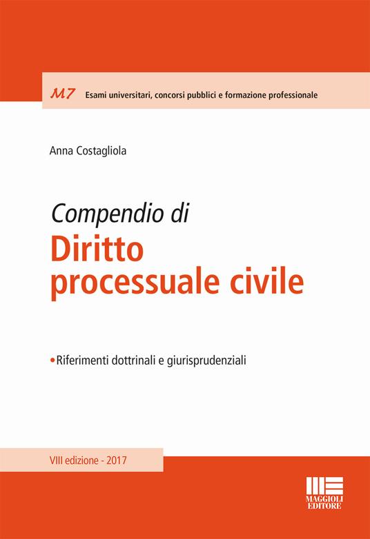 Compendio di diritto processuale civile - Anna Costagliola - copertina