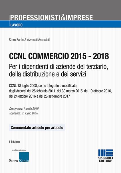 CCNL commercio 2015-2018. Per i dipendenti di aziende del terziario, della distribuzione e dei servizi - copertina