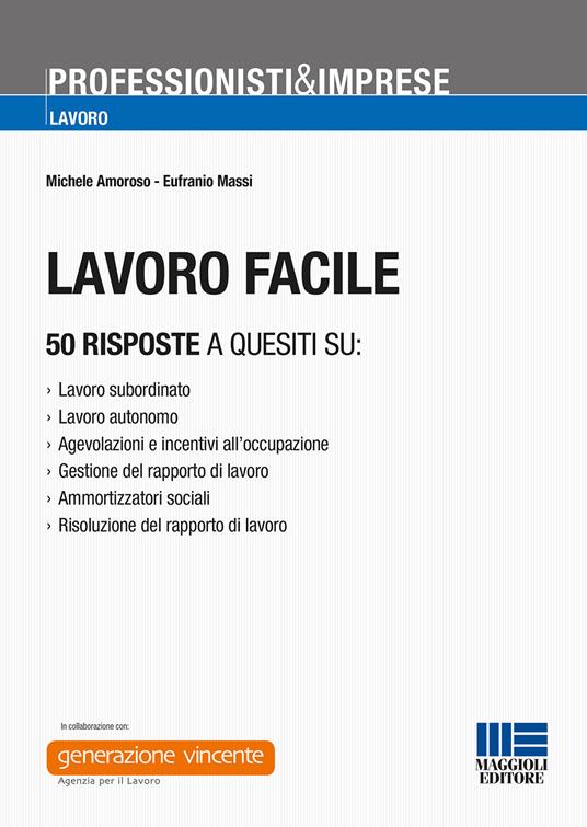 Lavoro facile - Michele Amoroso,Eufranio Massi - copertina