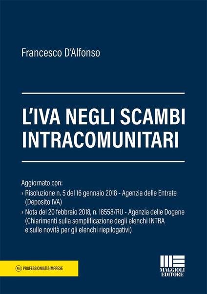 L' IVA negli scambi intracomunitari - Francesco D'Alfonso - copertina