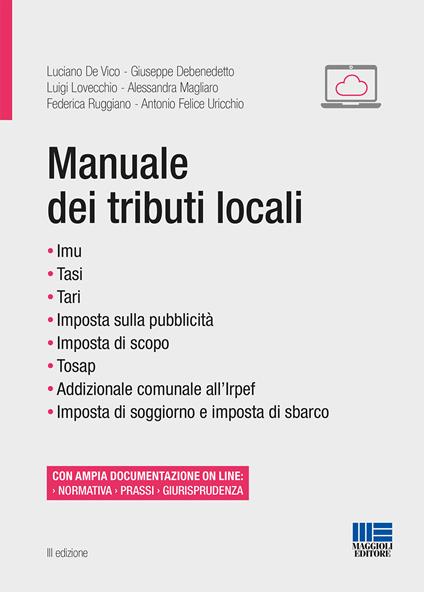Manuale dei tributi locali - copertina