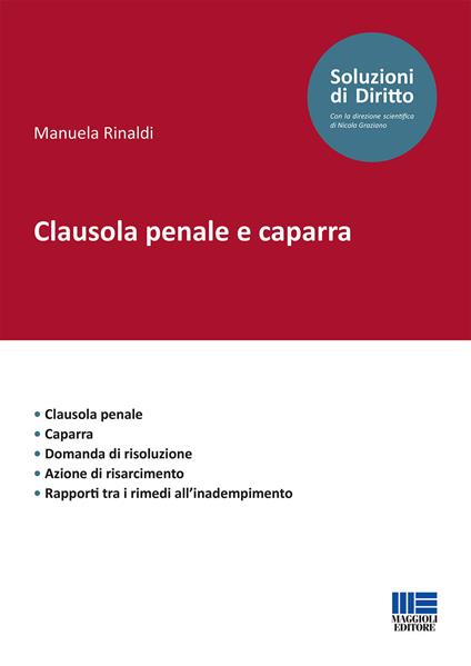 Clausola penale e caparra - Manuela Rinaldi - copertina