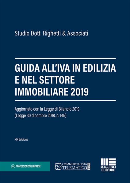 Guida all'IVA in edilizia e nel settore immobiliare 2019 - copertina