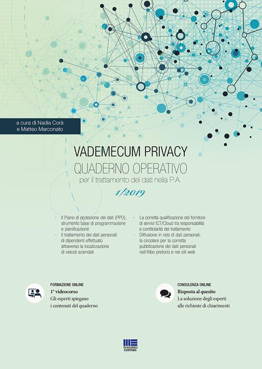 Vademecum Privacy. Quaderno operativo per il trattamento dei dati nella PA (2019). Vol. 1 - copertina