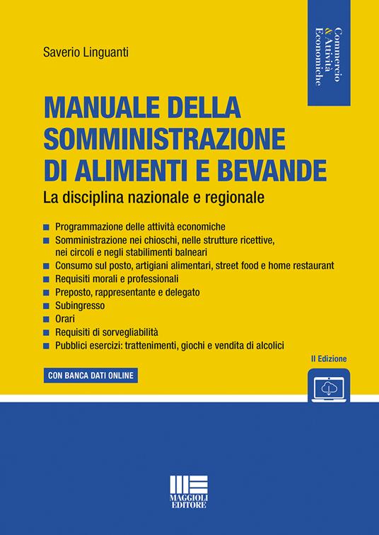 Manuale della somministrazione di alimenti e bevande - Saverio Linguanti - copertina