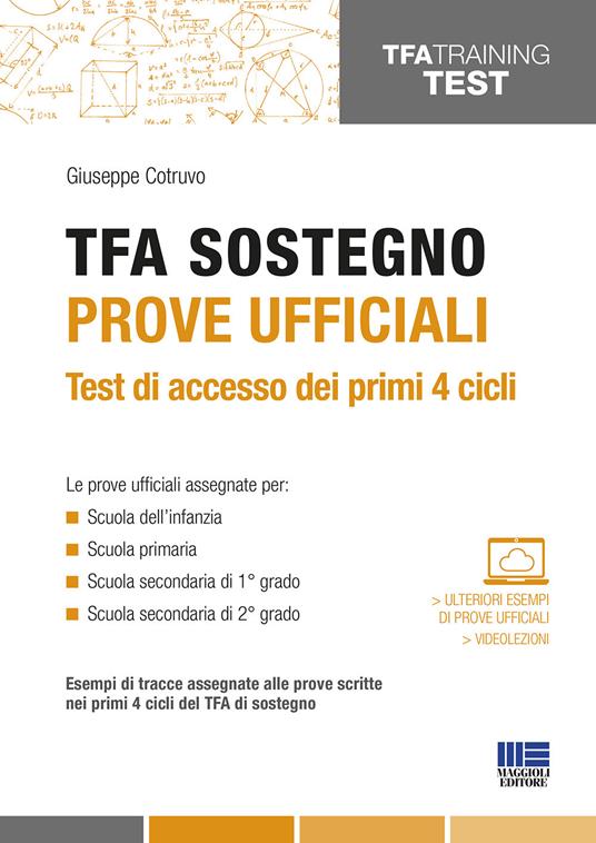 TFA sostegno. Prove ufficiali. Test di accesso dei primi 4 cicli. Con Contenuto digitale per accesso on line - Giuseppe Cotruvo - copertina