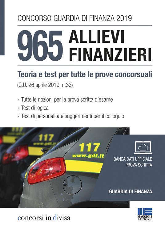 Concorso Guardia di Finanza 2019. 965 allievi finanzieri. Teoria e test per tutte le prove concorsuali - copertina