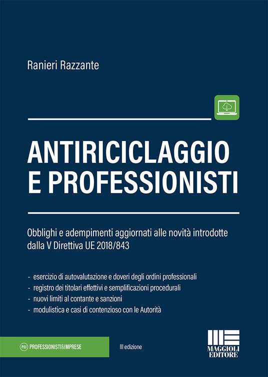 Antiriciclaggio e professionisti - Ranieri Razzante - copertina
