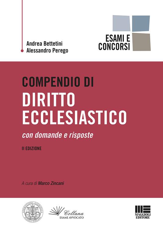 Compendio di diritto ecclesiastico - Andrea Bettetini,Alessandro Perego - copertina