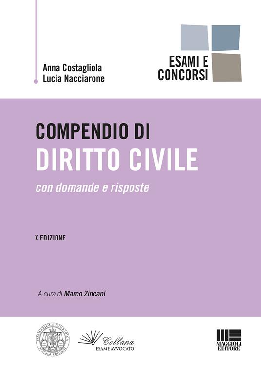 Compendio di diritto civile - Anna Costagliola,Lucia Nacciarone - copertina